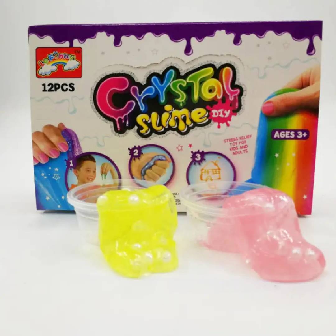 12 colours gel clay slime play dough set kids modelling creative sensory toy bowls UK