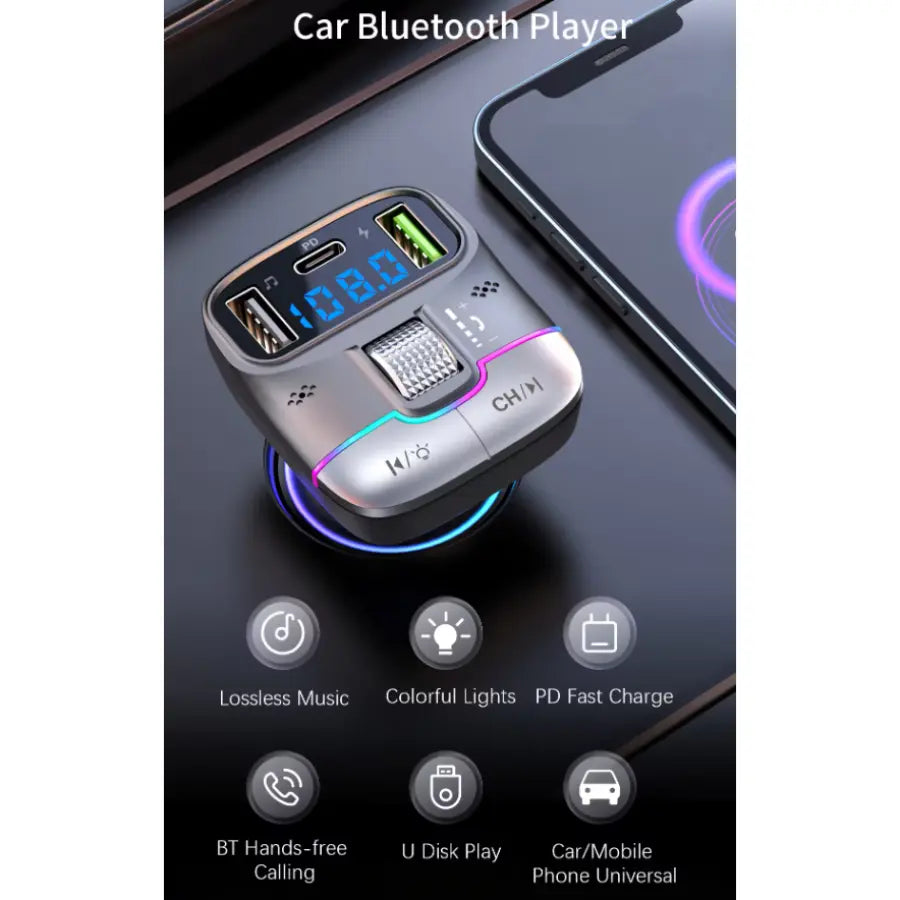 car fm transmitter with bluetooth,