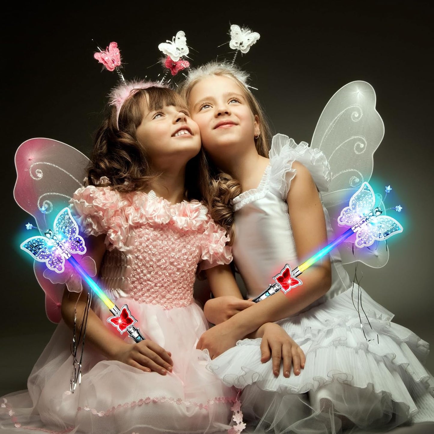 LED Butterfly Wand – 16” Light Up & Music Toy Fairy Butterfly Wand for Kids