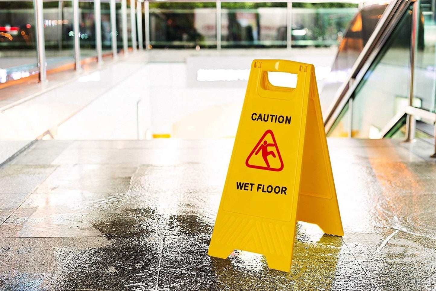 Warning Caution Wet Floor Sign Board Wet Floor Stand Yellow Safety Signs Board