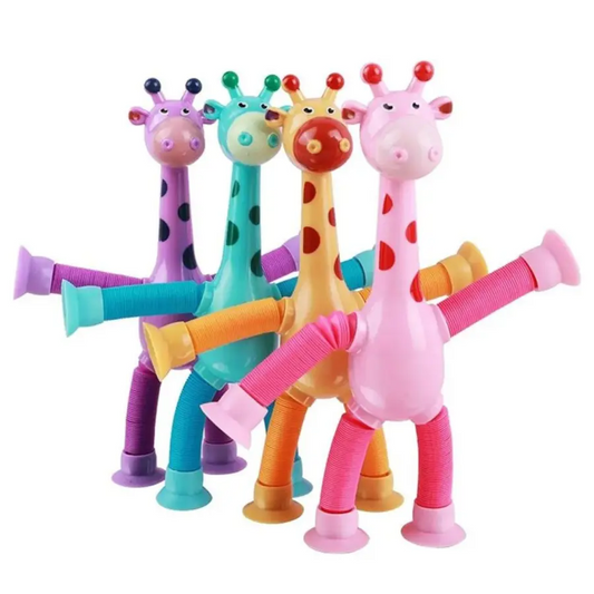 Animal Pop Tube Toy- Stretchable Giraffe & Telescopic Pop Toys | Budget Store UK