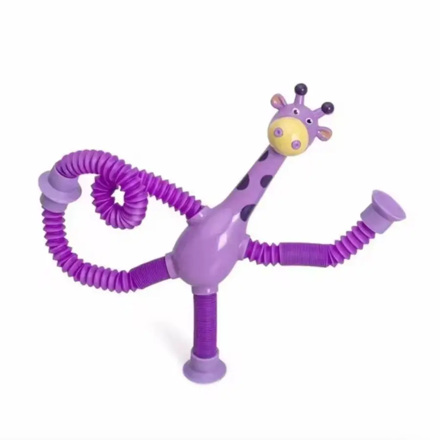 Animal Pop Tube Toy- Stretchable Giraffe & Telescopic Pop Toys | Budget Store UK