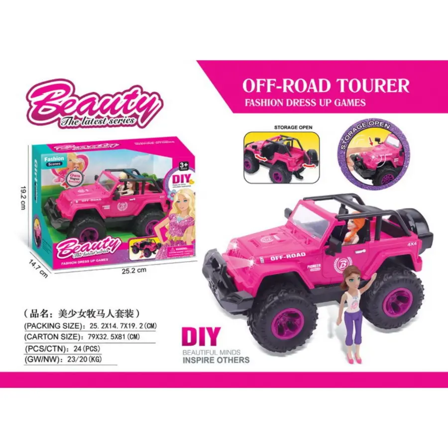 Barbie Doll Real Life Barbie Jeep Barbie Pink Jeep Vehicle With