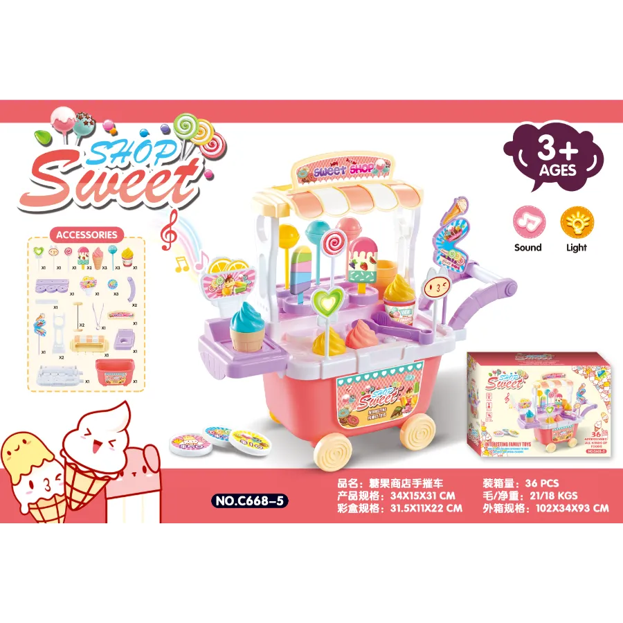 Pretending Sweet Shop Play Set for Kids Budget Store UK