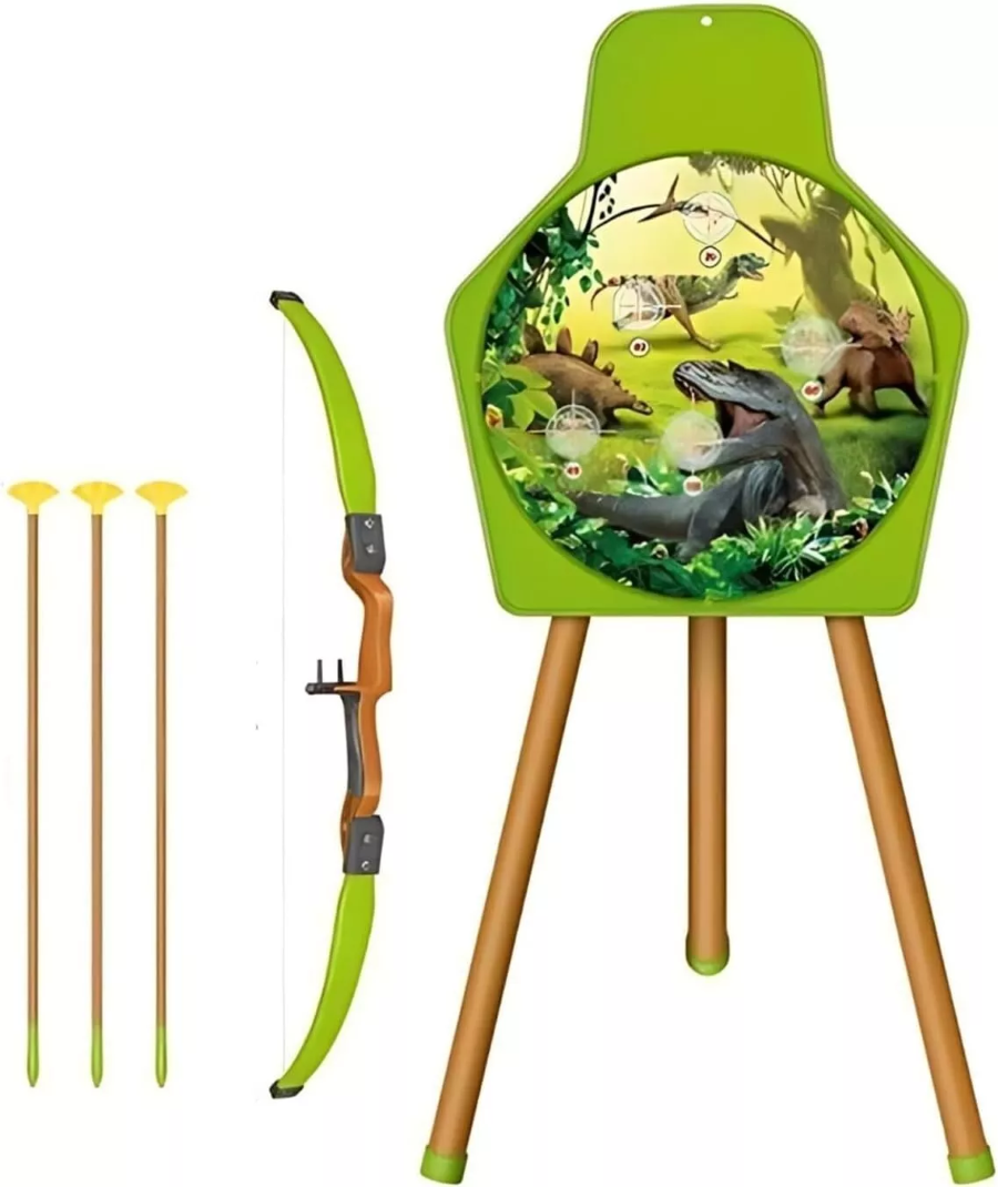 Dinosaur Archery Shooting Toy - Bow and Arrow Set for Kids Adventure