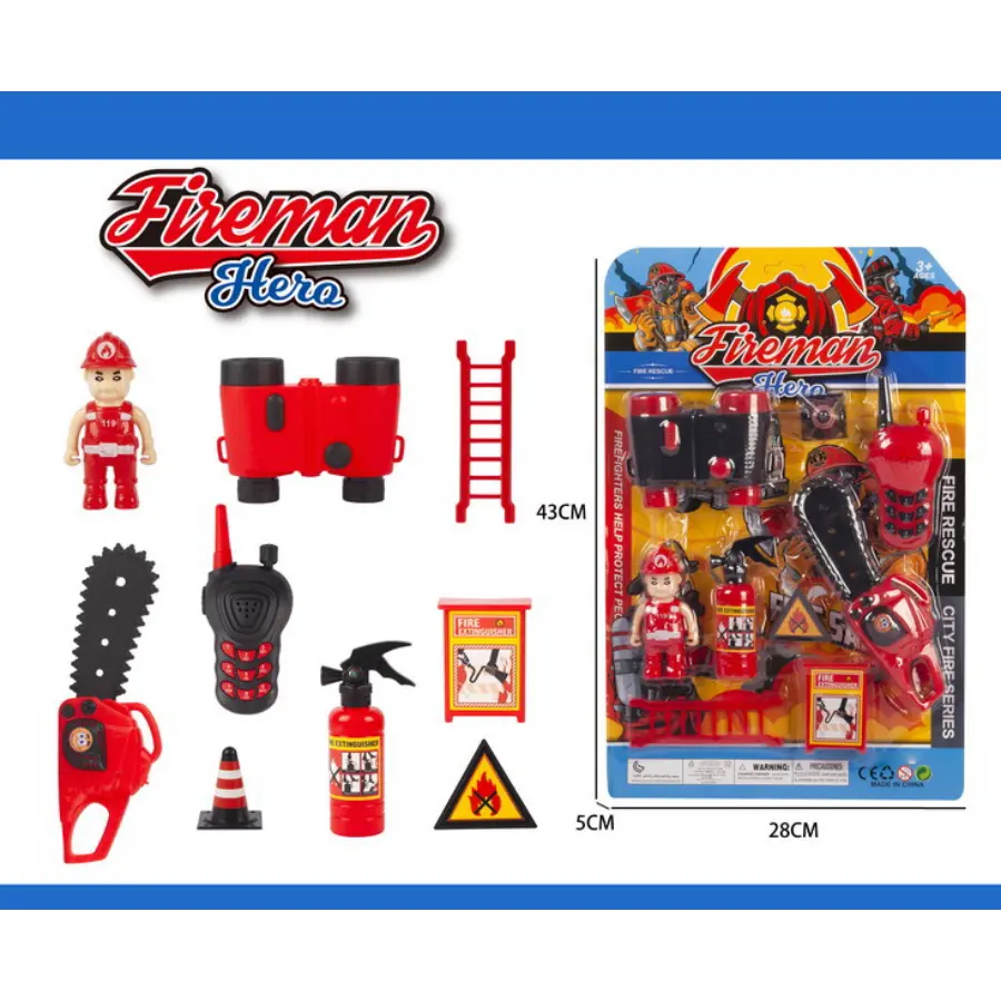 Fire Rescue Toy Set - Complete Fire Truck & Rescue Equipment