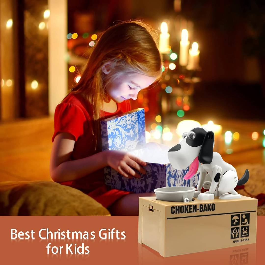 Dog Coin Bank Electronic Money Saving Box