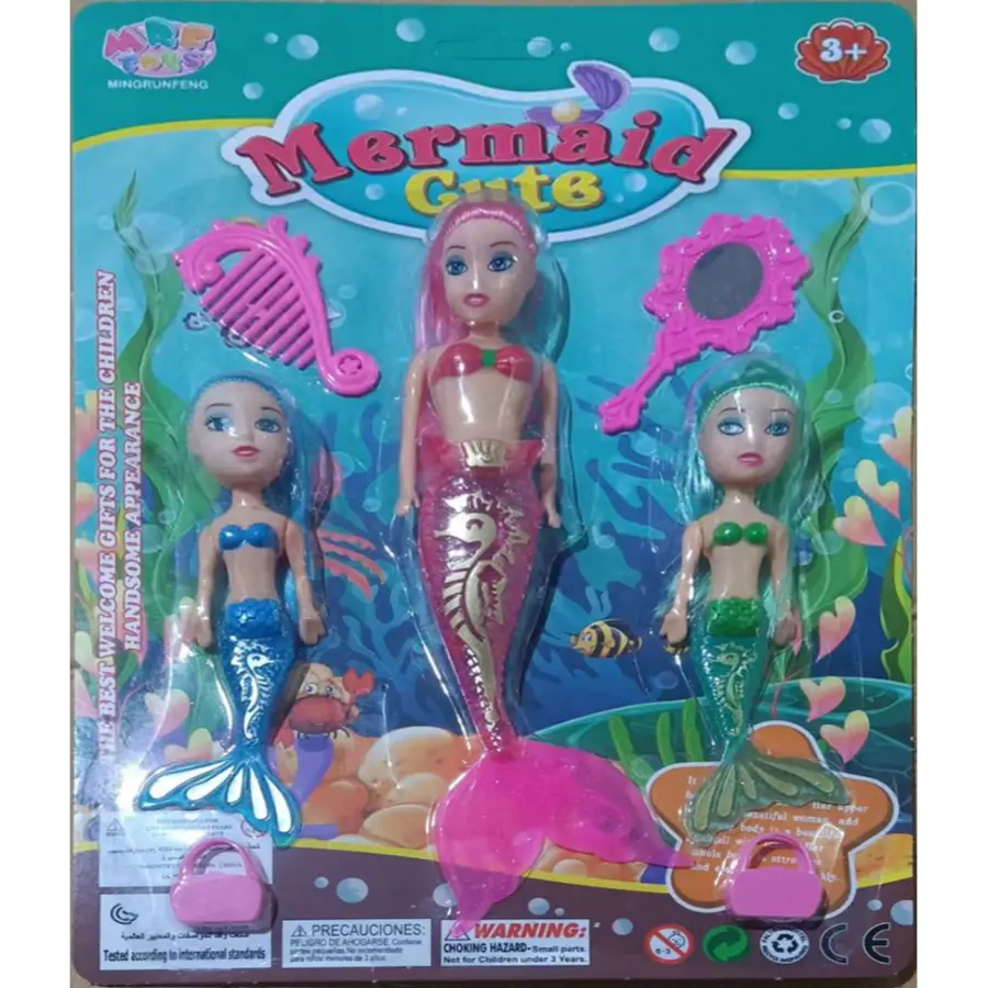 Mermaid Play Set with 3pcs mermaid