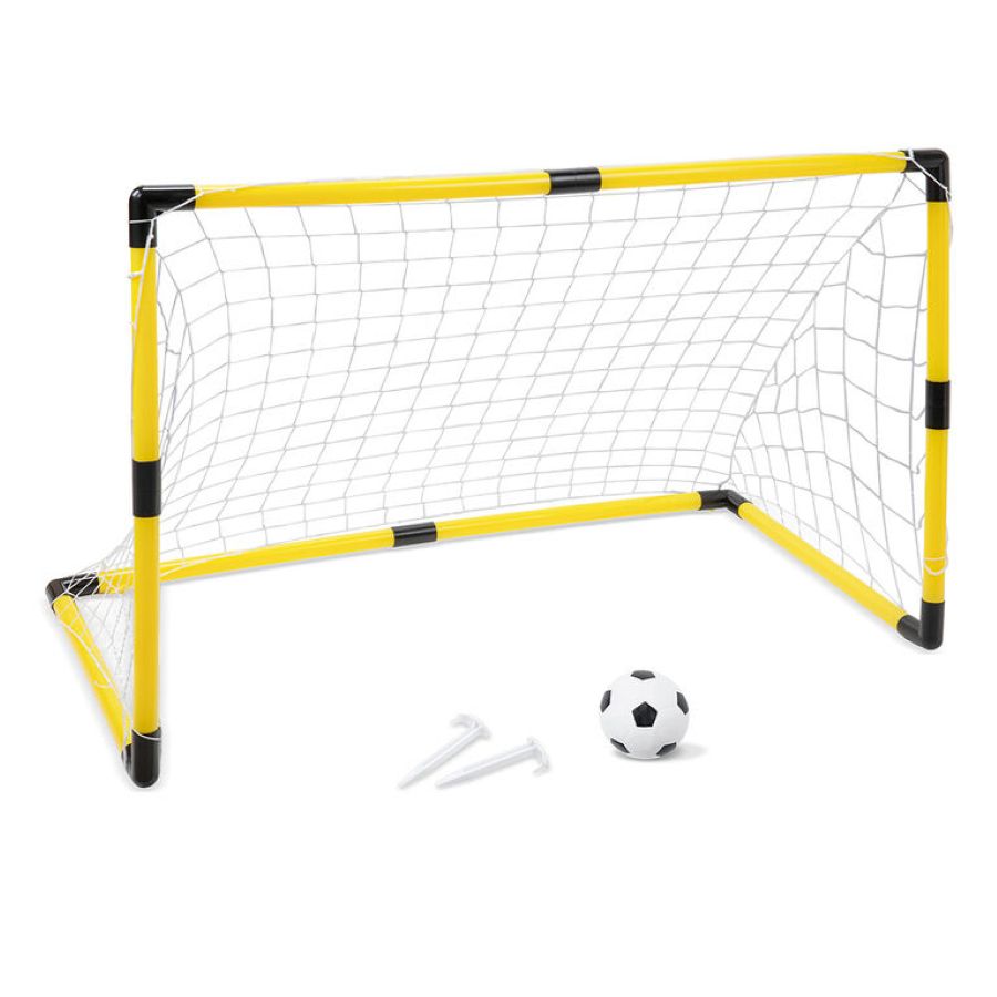 Football Soccer Goal Set - Kids Football Goal Net with Target Net for Backyard Play