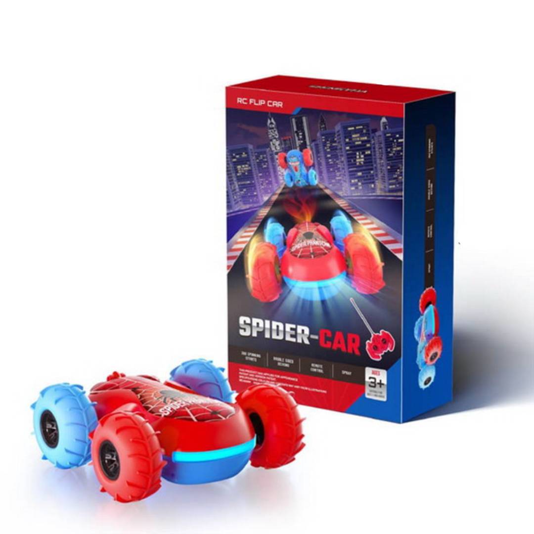 RC spider stunt car 4WD double sided 360 spin remote control rechargeable stunt vehicle toy for kids racing action