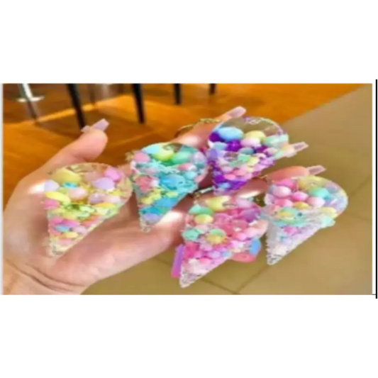 Stylish and Fun Ice Cream Keychain for Kids and Adults