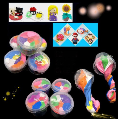 Mix Colour Round Clay Bucket for Creative Play Budget Store UK