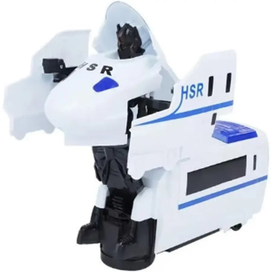 2-in-1 Transforming Train Robot Toy with Lights & Sounds | Budget Store UK