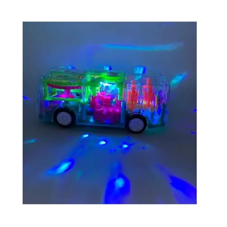 Transparent Gear Bus - Kids Electric Toy