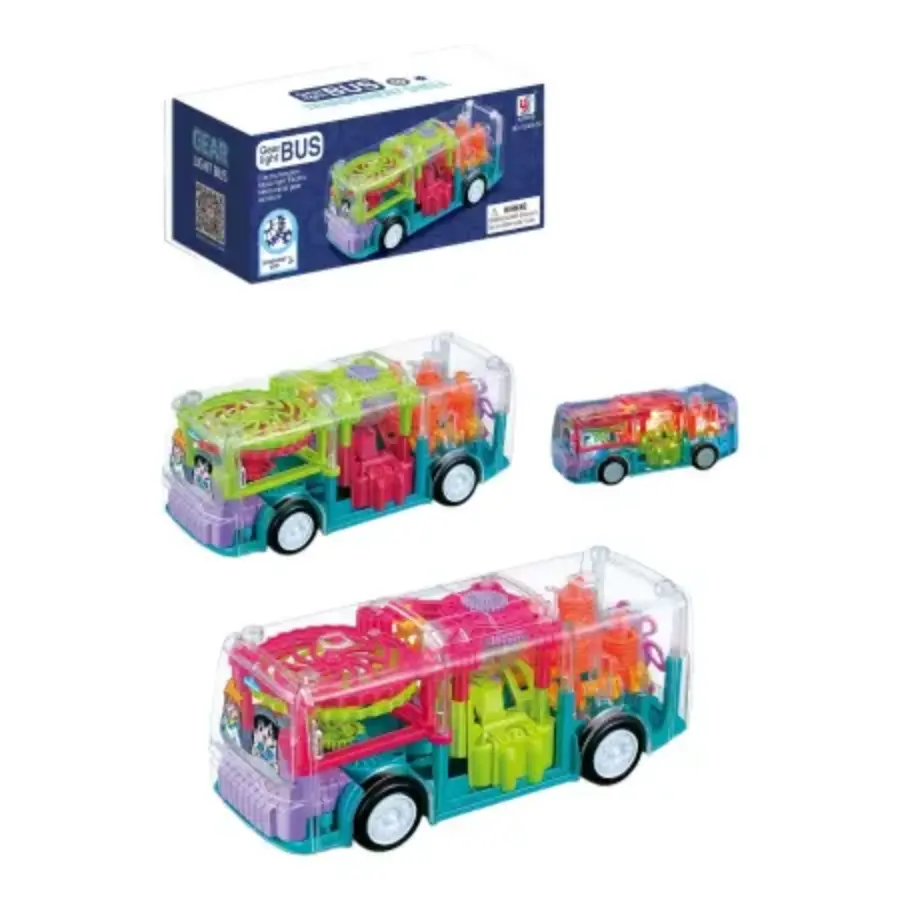 Transparent Gear Bus - Kids Electric Toy