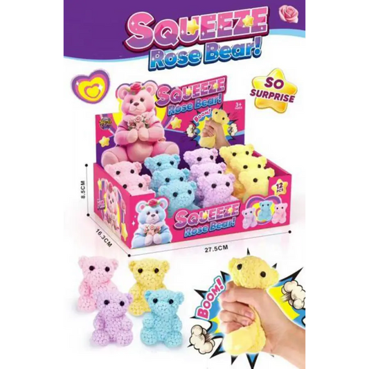 Adorable Squeeze Rose Bear – Cute Gift for Kids & Loved Ones