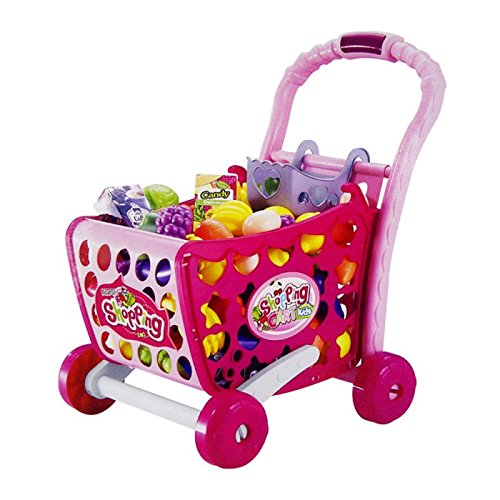 Kids Supermarket Shopping Cart with Light & Sound Toy
