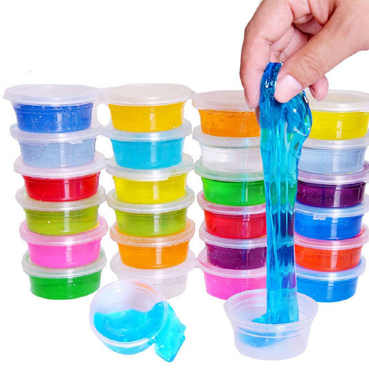 12 colours gel clay slime play dough set kids modelling creative sensory toy bowls UK
