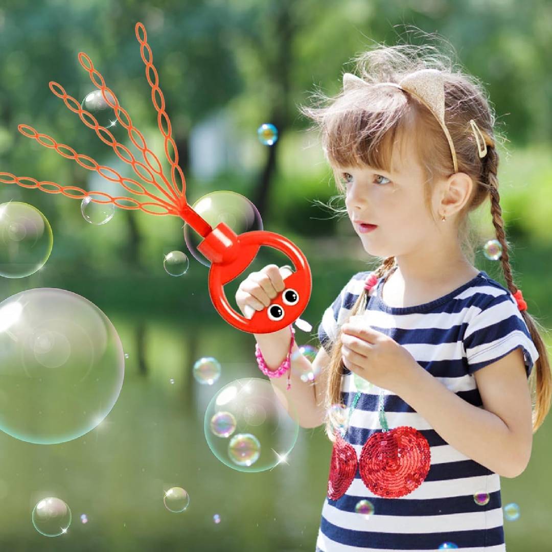 32 hole smiley face bubble wand handheld bubble blower toy for kids outdoor garden beach and party fun