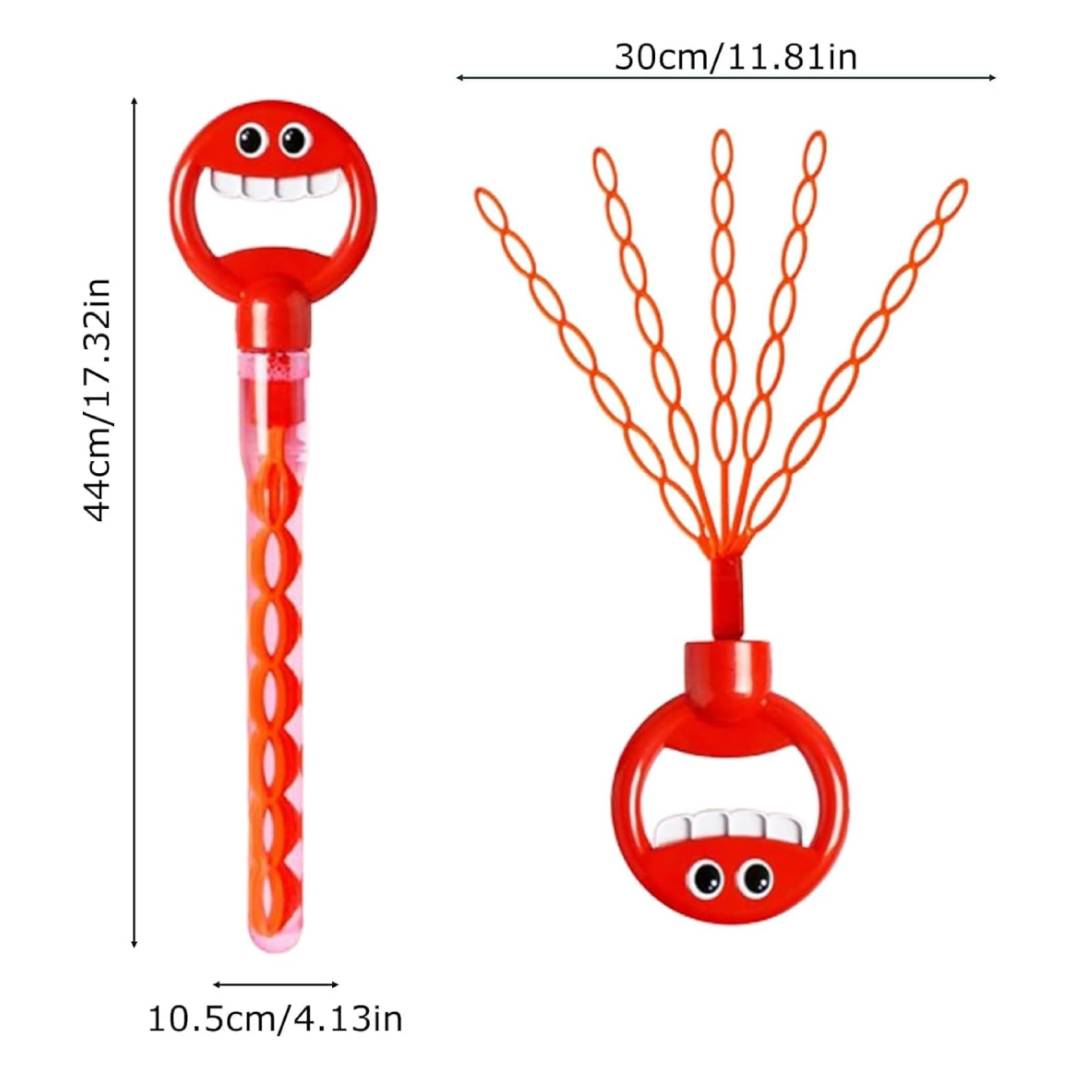 32 Hole Smiley Face Bubble Wand Kids Bubble Blower Toy
