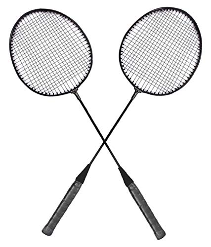 Durable Badminton Racket Set - 4 Badminton Racket Bats 2 Shuttlecocks for Kids