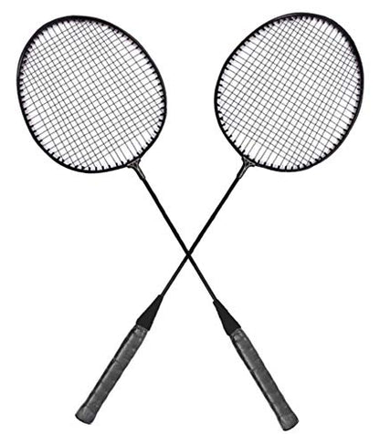 Durable Badminton Racket Set - 4 Badminton Racket Bats 2 Shuttlecocks for Kids