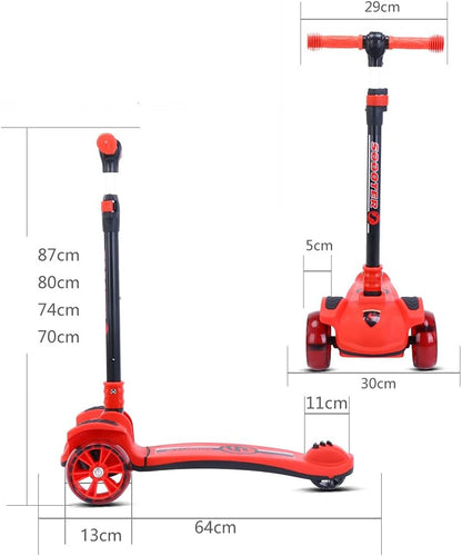 3 Wheel Kids Scooter – Foldable Skate Scooter Cycle Safe & Fun Ride-On Toy