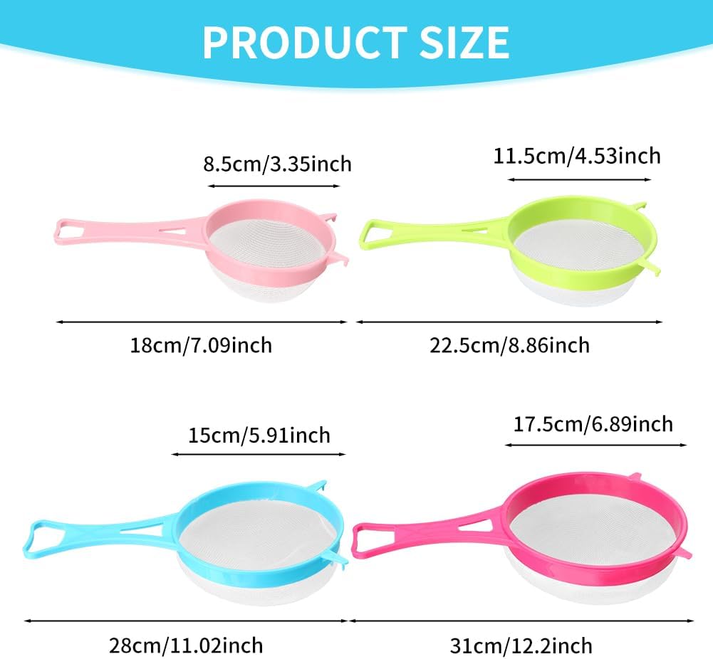 Tea Strainer Set UK – Reusable Plastic Tea Filter with Fine Mesh Kitchen Tool