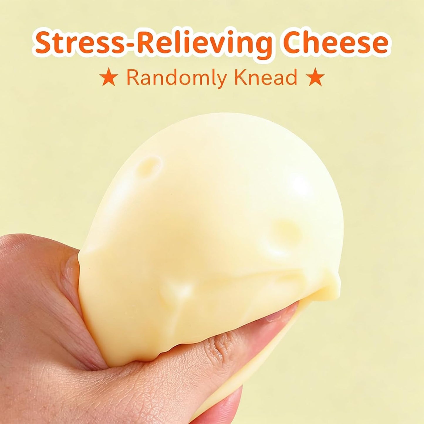 Giant Slow Rising Cheese Squishy – Soft Stress Relief Sensory Toy