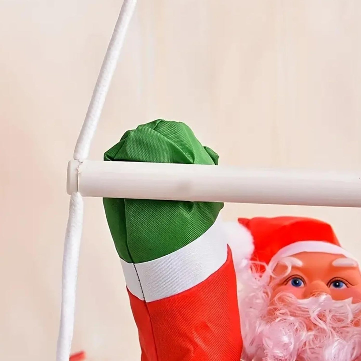 Budget Store UK Climbing Santa Figure - Lightweight Christmas Santa Hanging Decor for Holiday 60 cm