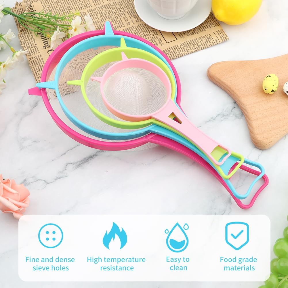 Tea Strainer Set UK – Reusable Plastic Tea Filter with Fine Mesh Kitchen Tool