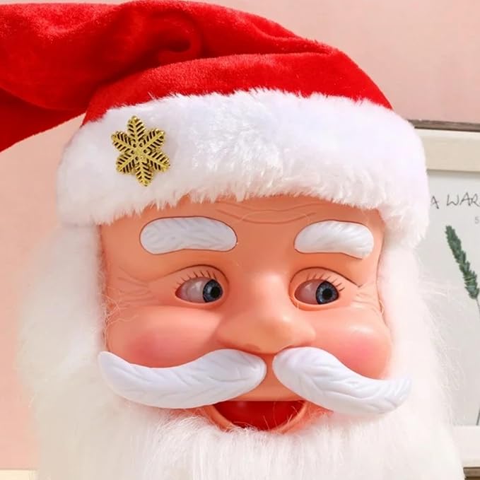 Budget Store UK Santa Clause Face - Fluffy Beard Christmas Santa Xmas Wall & Door Decor Ornament