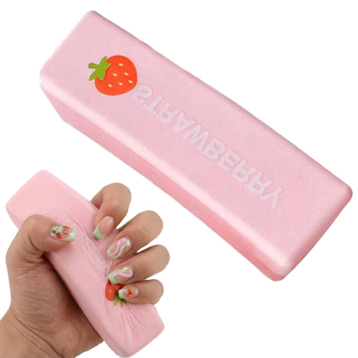 2Pcs Strawberry Chocolate Squishy Set - Stress Relief Fidget Toys