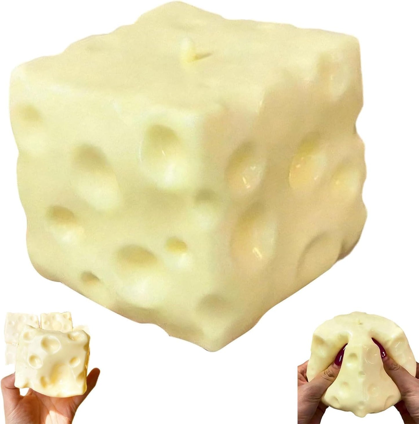 Giant Slow Rising Cheese Squishy – Soft Stress Relief Sensory Toy