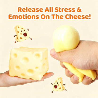 Giant Slow Rising Cheese Squishy – Soft Stress Relief Sensory Toy