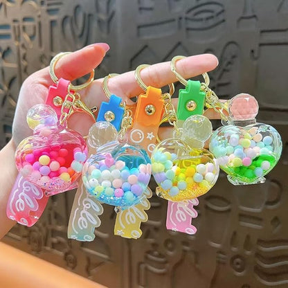 Love Shaped Oil Keyring Bag Fun & Cute Key holder Toy Accessory Heart Keychain