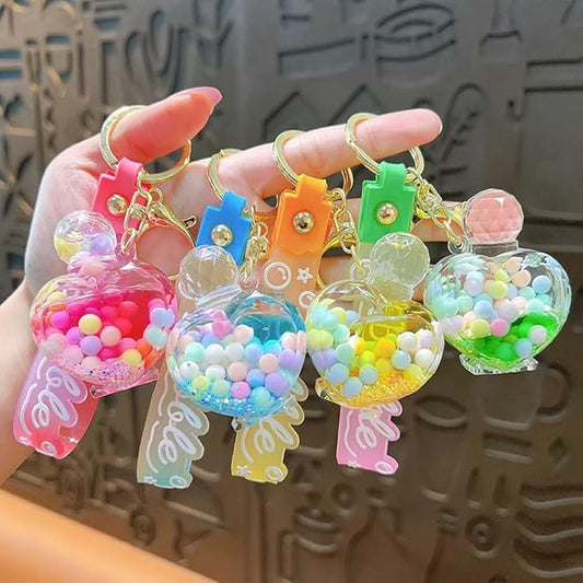 Love Shaped Oil Keyring Bag Fun & Cute Key holder Toy Accessory Heart Keychain