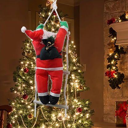 Budget Store UK Climbing Santa Figure - Lightweight Christmas Santa Hanging Decor for Holiday 60 cm