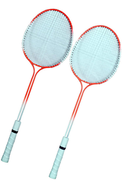 Durable Badminton Racket Set - 4 Badminton Racket Bats 2 Shuttlecocks for Kids