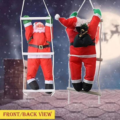 Budget Store UK Climbing Santa Figure - Lightweight Christmas Santa Hanging Decor for Holiday 60 cm