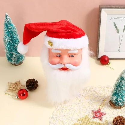 Budget Store UK Santa Clause Face - Fluffy Beard Christmas Santa Xmas Wall & Door Decor Ornament