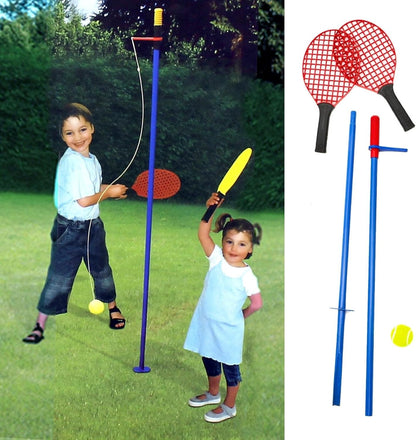Gyro Tennis Set Outdoor Spiral Tether Ball Garden Game for Kids