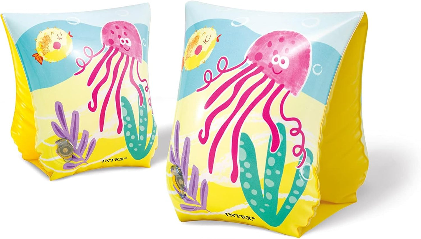 Intex Cute Marine Animals Fun & Colorful Arm Bands Inflatable Pool Toys for Kids