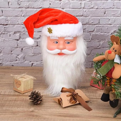 Budget Store UK Santa Clause Face - Fluffy Beard Christmas Santa Xmas Wall & Door Decor Ornament