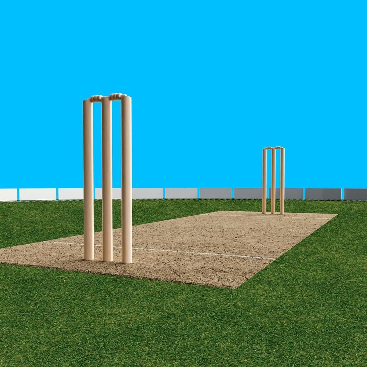 Outdoor Sports Play Kit Wooden Cricket Set Bat Ball & Wickets