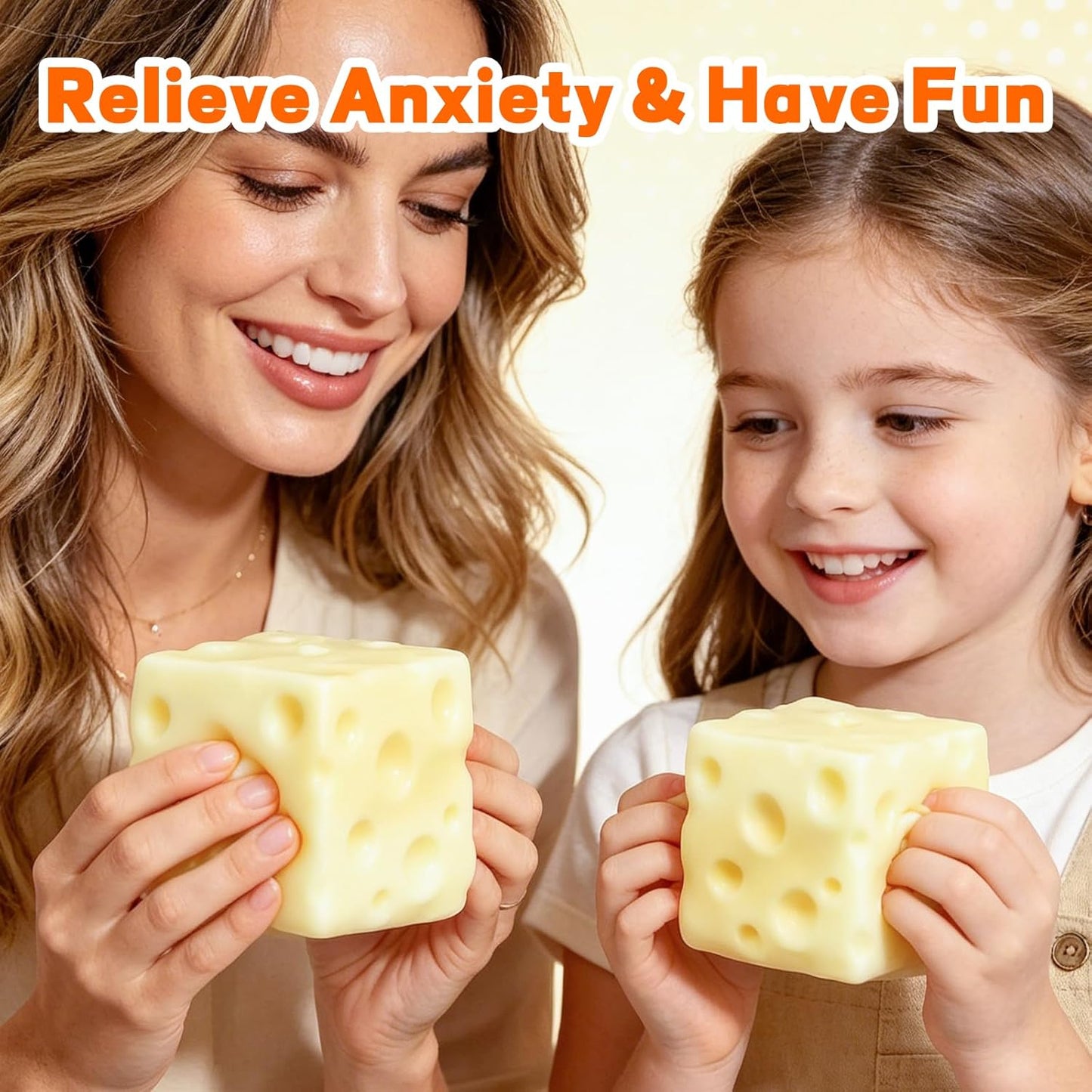 Giant Slow Rising Cheese Squishy – Soft Stress Relief Sensory Toy