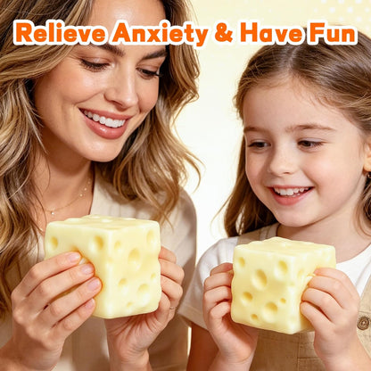 Giant Slow Rising Cheese Squishy – Soft Stress Relief Sensory Toy