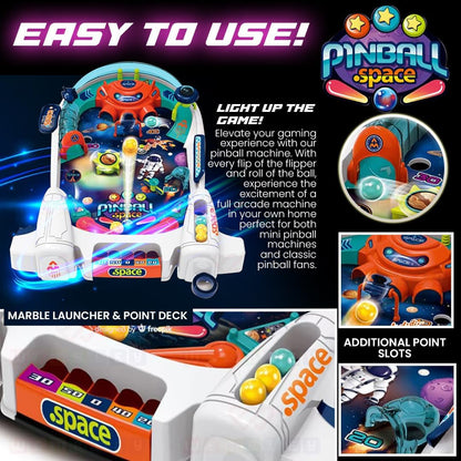 Plastic Mini Pinball Machine Arcade Tabletop Game for Kids