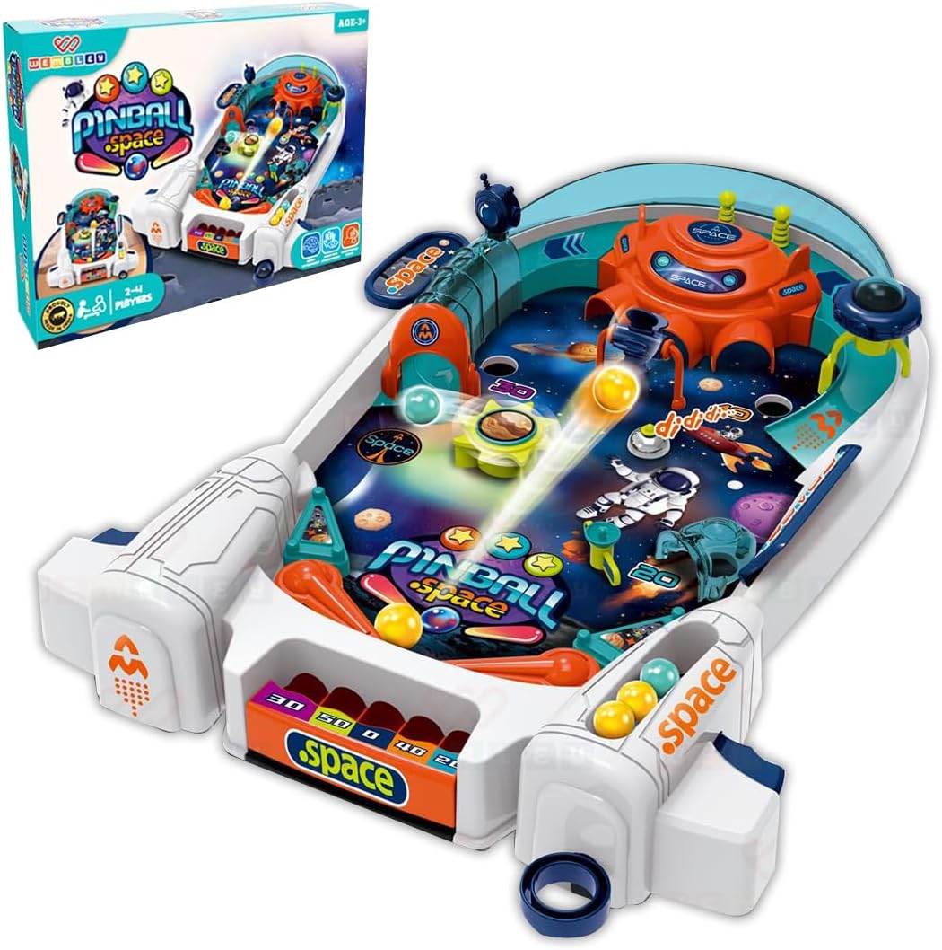 Plastic Mini Pinball Machine Arcade Tabletop Game for Kids