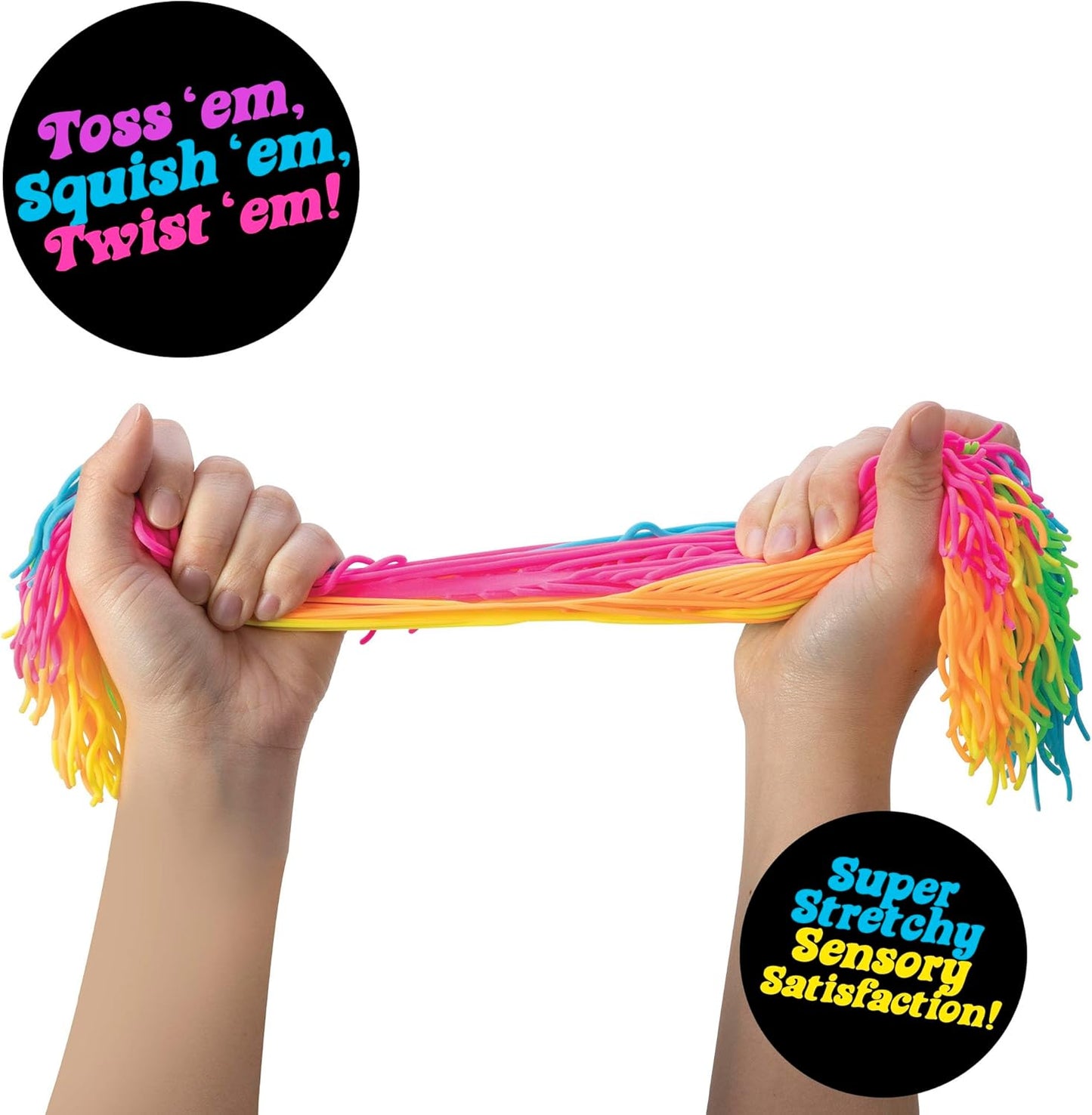 NeeDoh Ramen Noodlies Sensory Toy – Stretchy Noodle Clumps